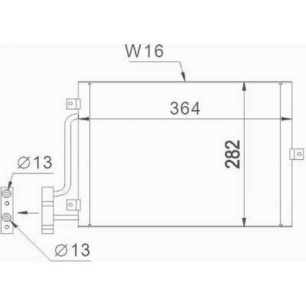 Diederichs Airco condensor DCC1473