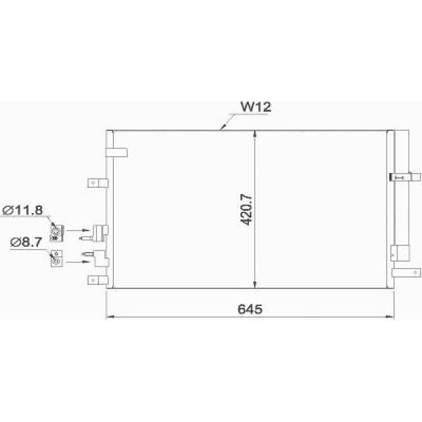 Diederichs Airco condensor DCC1545