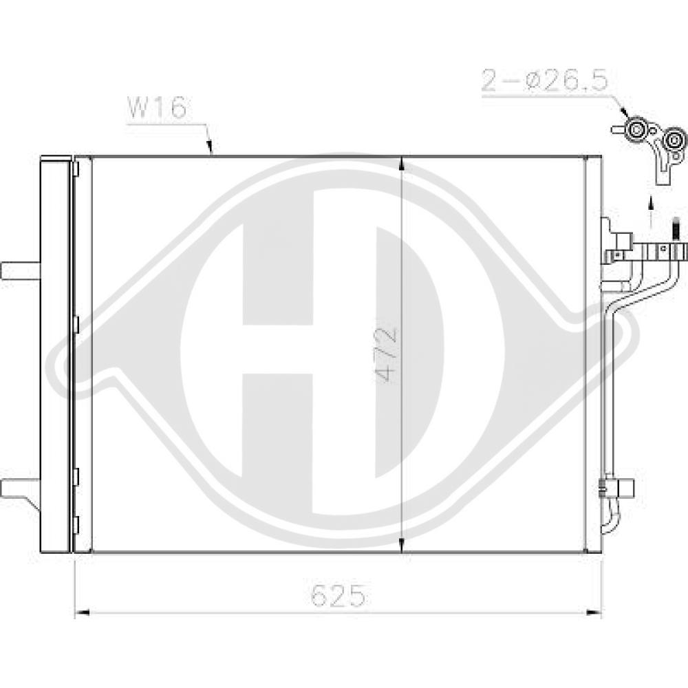 Diederichs Airco condensor DCC1645