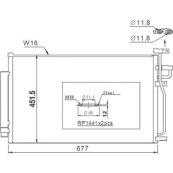 Diederichs Airco condensor DCC1733