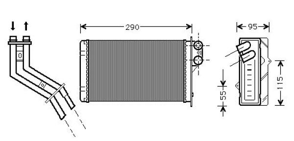 Diederichs Kachelradiateur DCM1209