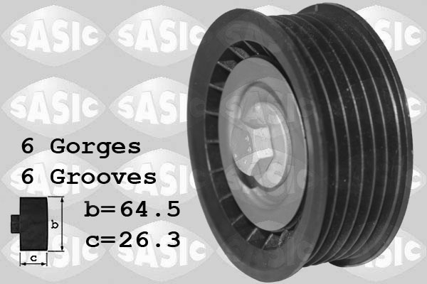 Sasic Geleiderol (poly) V-riem 1626218