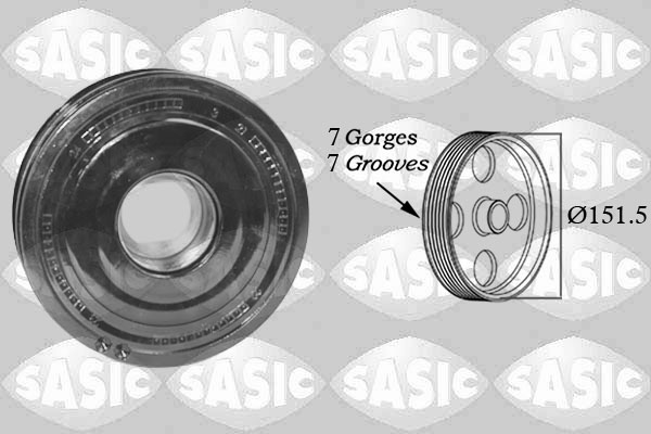 Sasic Riemschijf, krukas 2150052