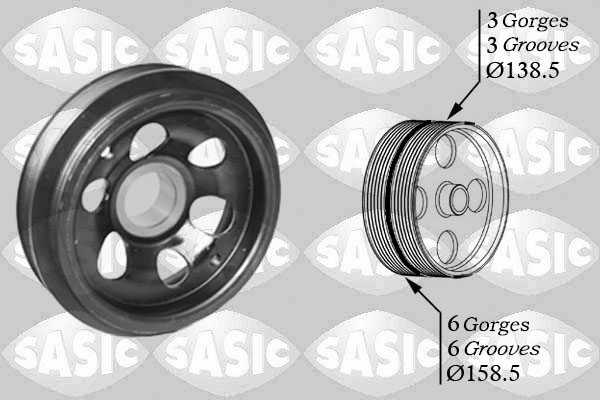 Sasic Riemschijf, krukas 2150061