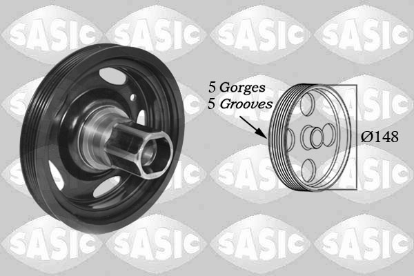 Sasic Riemschijf, krukas 2150069