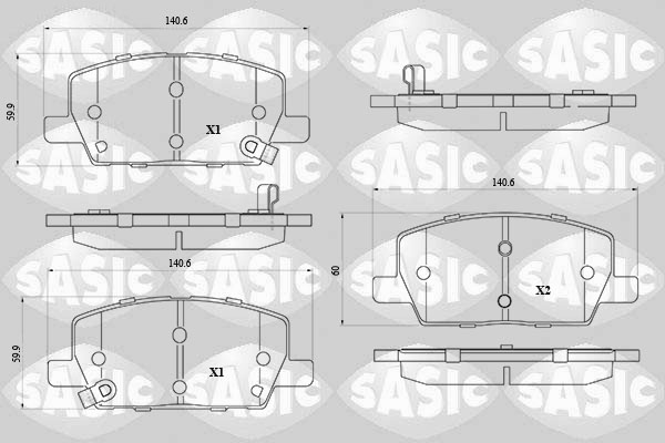 Sasic Remblokkenset, schijfrem 6210116