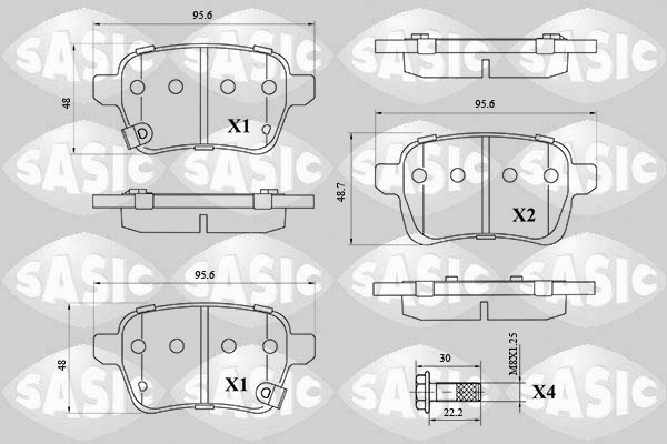Sasic Remblokkenset, schijfrem 6210122
