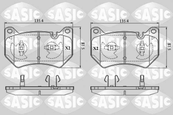 Sasic Remblokkenset, schijfrem 6210126