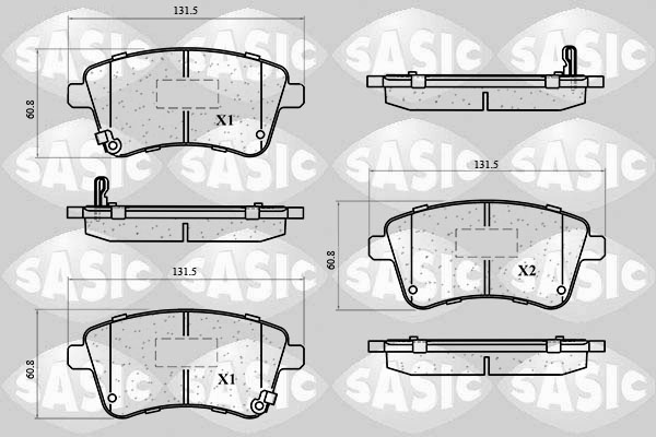 Sasic Remblokkenset, schijfrem 6210148