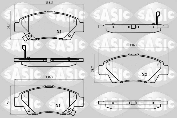 Sasic Remblokkenset, schijfrem 6210151