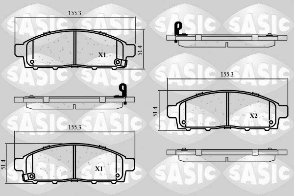 Sasic Remblokkenset, schijfrem 6210152