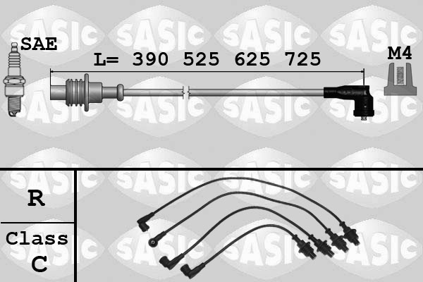 Sasic Bougiekabelset 9280001