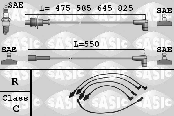 Sasic Bougiekabelset 9280005