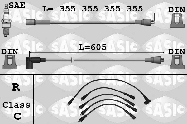 Sasic Bougiekabelset 9284017