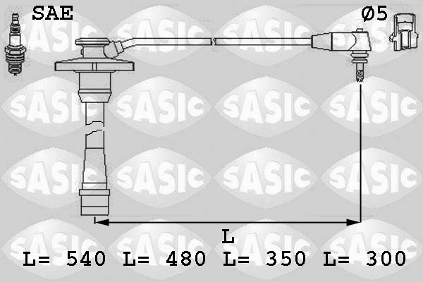 Sasic Bougiekabelset 9286001