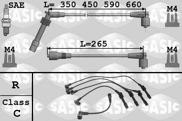 Sasic Bougiekabelset 9286004