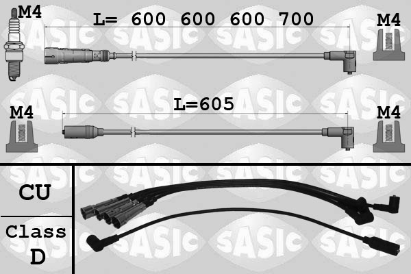 Sasic Bougiekabelset 9286083