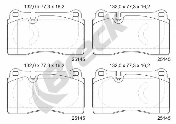 Breck Remblokkenset, schijfrem 25145 00 551 00