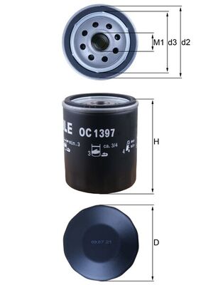 Mahle Original Oliefilter OC 1397