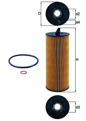 Mahle Original Oliefilter OX 361/4D