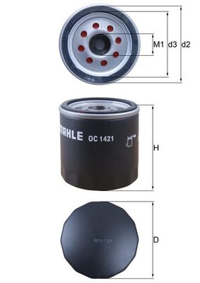 Mahle Original Oliefilter OC 1421