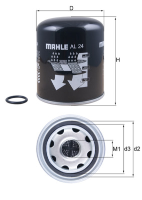 Mahle Original Luchtdroger (remsysteem) AL 24