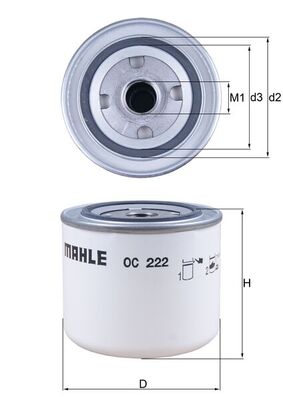 Mahle Original Oliefilter OC 222