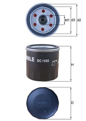 Mahle Original Oliefilter OC 1566