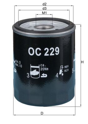 Mahle Original Oliefilter OC 229