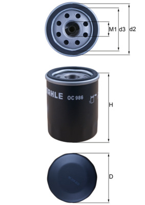 Mahle Original Oliefilter OC 986