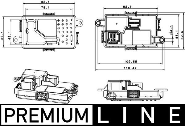 Mahle Original Regeleenheid interieurventilator ABR 67 000P