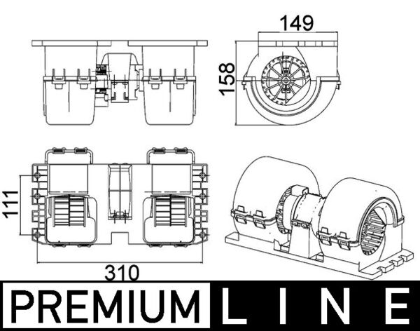 Mahle Original Kachelventilator AB 145 000P