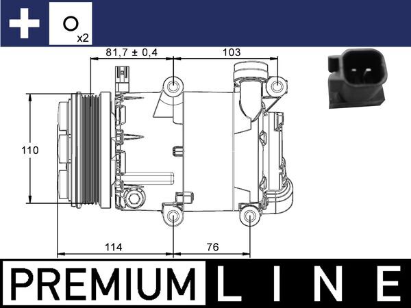 Mahle Original Airco compressor ACP 866 000P