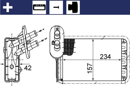 Mahle Original Kachelradiateur AH 164 000S