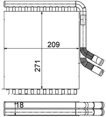 Mahle Original Kachelradiateur AH 167 000P