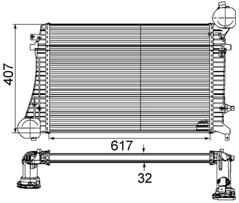 Mahle Original Interkoeler CI 164 000P