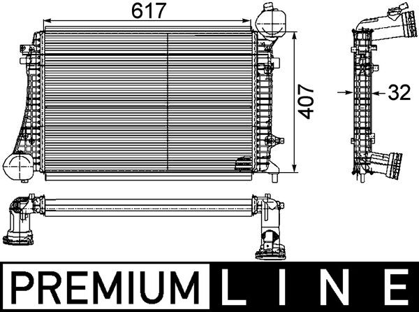 Mahle Original Interkoeler CI 166 000P