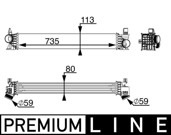 Mahle Original Interkoeler CI 217 000P