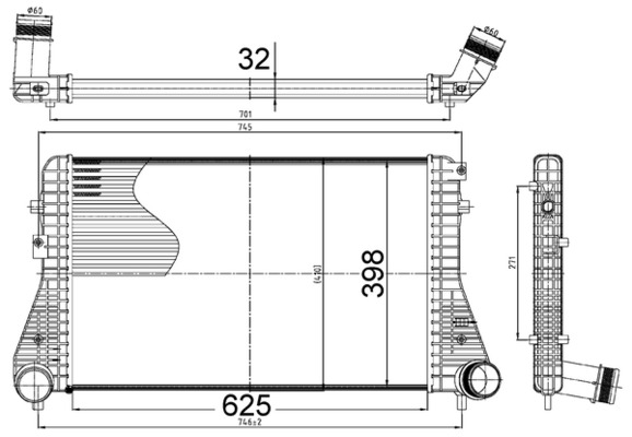 Mahle Original Interkoeler CI 517 000S