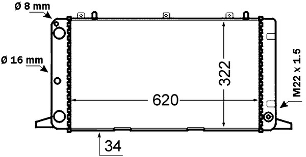 Mahle Original Radiateur CR 1415 000S