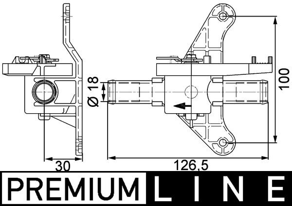 Mahle Original Kachelkraan /Koelvloeistof regelklep CV 5 000P