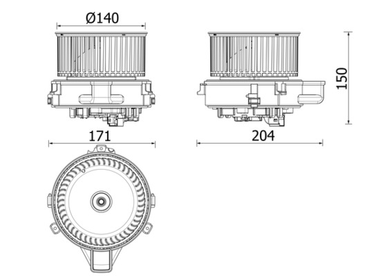 Mahle Original Kachelventilator AB 284 000P