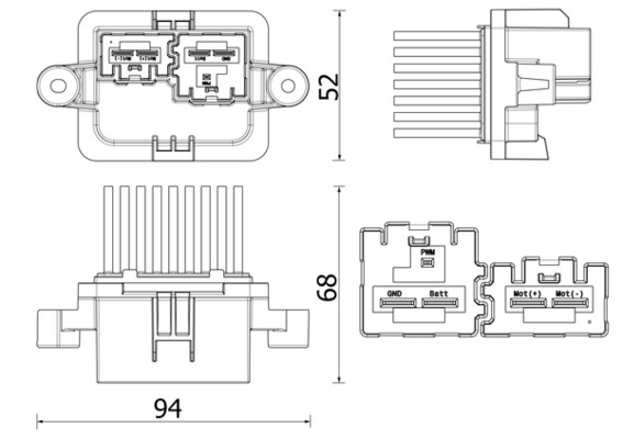 Mahle Original Regeleenheid interieurventilator ABR 109 000P