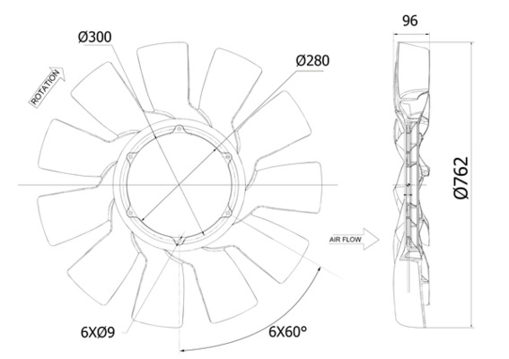 Mahle Original Ventilatorwiel-motorkoeling CFW 86 000P