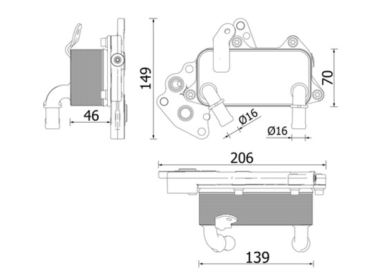 Mahle Original Oliekoeler motorolie CLC 230 000P