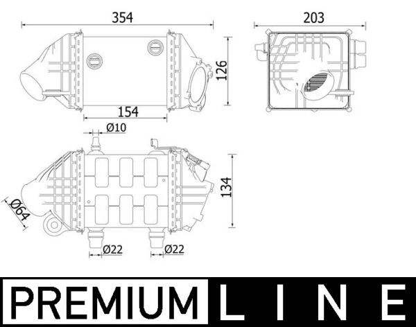 Mahle Original Interkoeler CI 225 000P