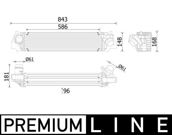 Mahle Original Interkoeler CI 617 000P