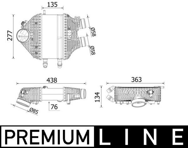 Mahle Original Interkoeler CI 618 000P