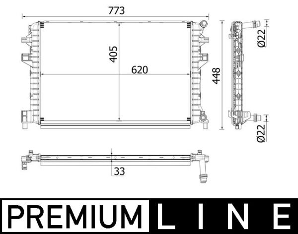 Mahle Original Interkoeler CIR 34 000P