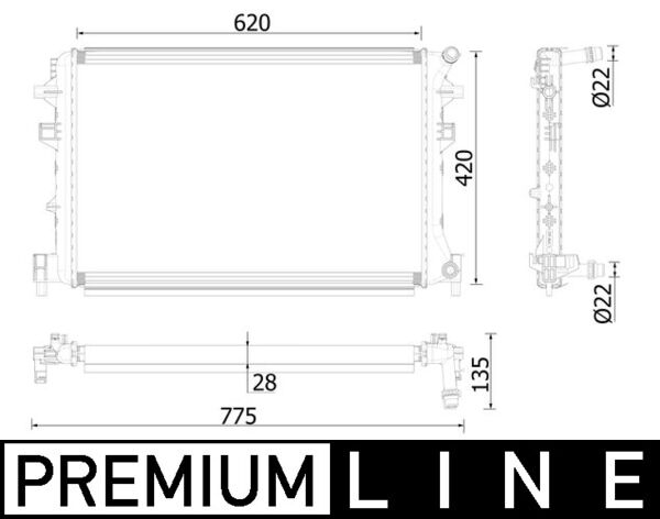 Mahle Original Interkoeler CIR 38 000P